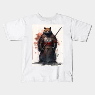 A Samurai bear Kids T-Shirt